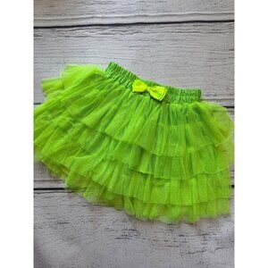 Neon green tulle skirt